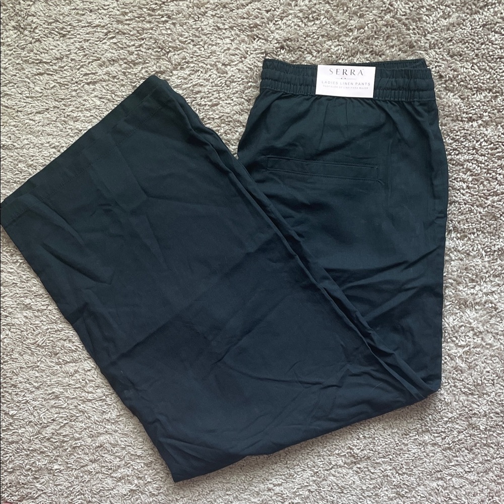 NWT Serra Black Linen Pants
